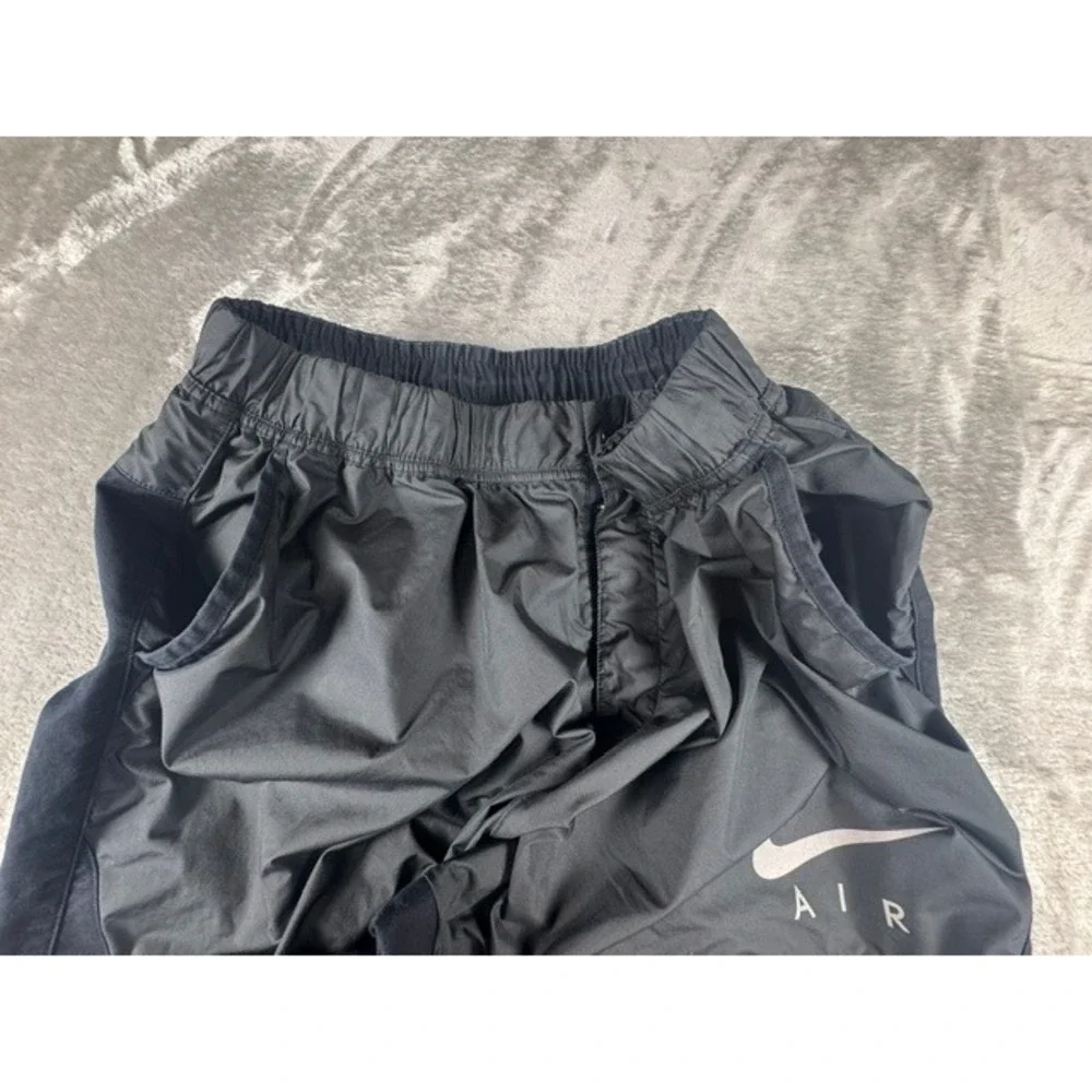 Nike Joggers Mens XXL Black Air Woven Track Pants Elastic Waist Tapered Cuff